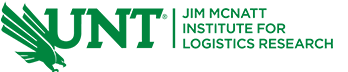 UNT Logo with "Jim McNatt Institute for Logistics Research" underneath